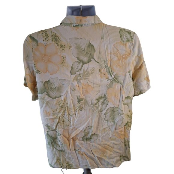 Vintage Jamaica Bay Button-Up Floral Short Sleeve Shirt Mens XL - Picture 3 of 6